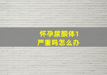 怀孕尿酮体1 严重吗怎么办